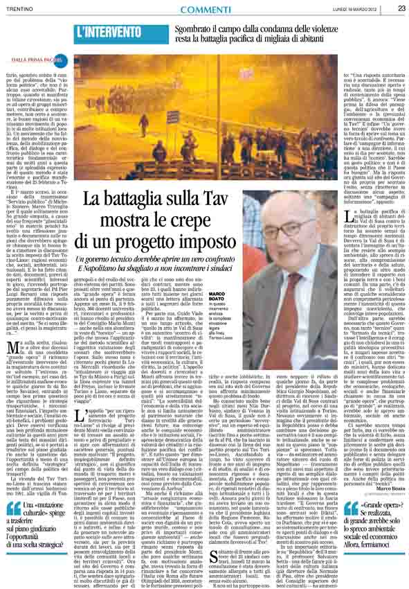 la pagina del Trentino